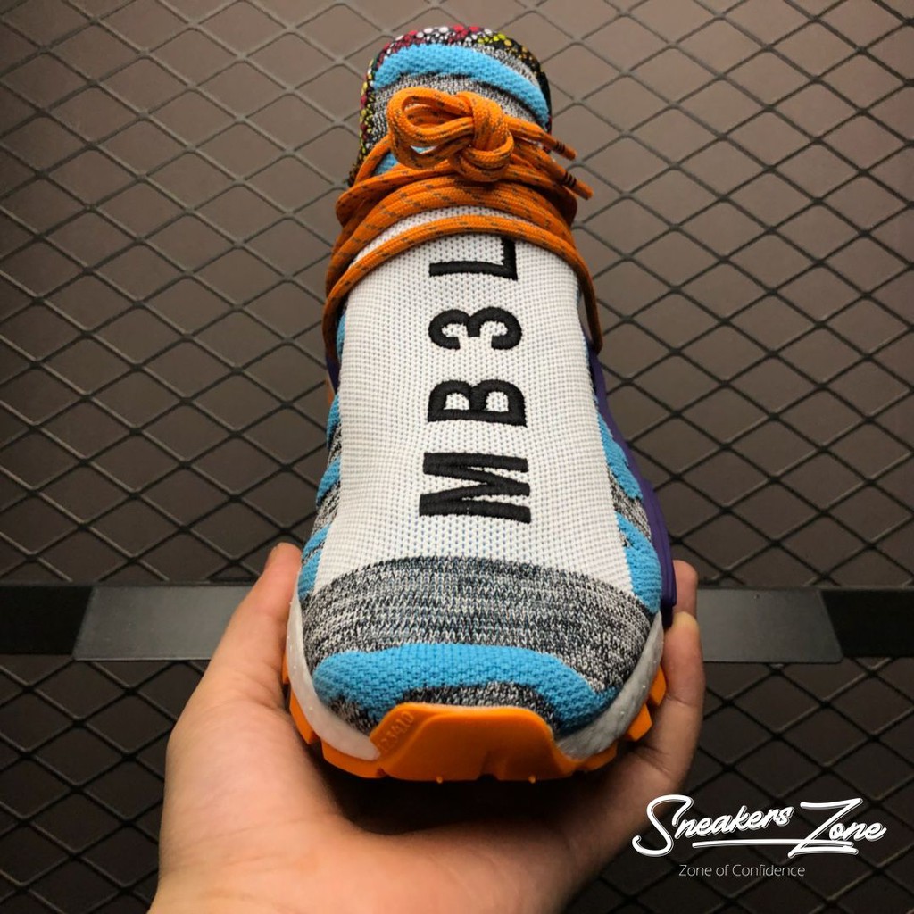 𝐑ẻ 𝐓Ế𝐓 (FREE SHIP + HỘP + QUÀ) Giày thể thao NMD Human Race Solar HU MB3L3 M1L3L3 Xám xanh đế cam ^ ; ོ , ! ˇ : .