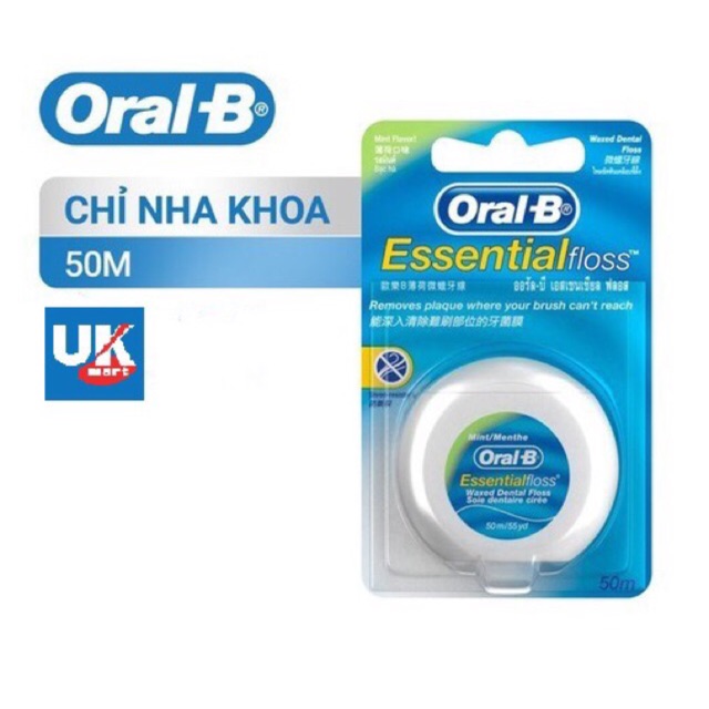 Chỉ Nha Khoa Cao Cấp Nhập UK Oral-B Essential Floss 50m