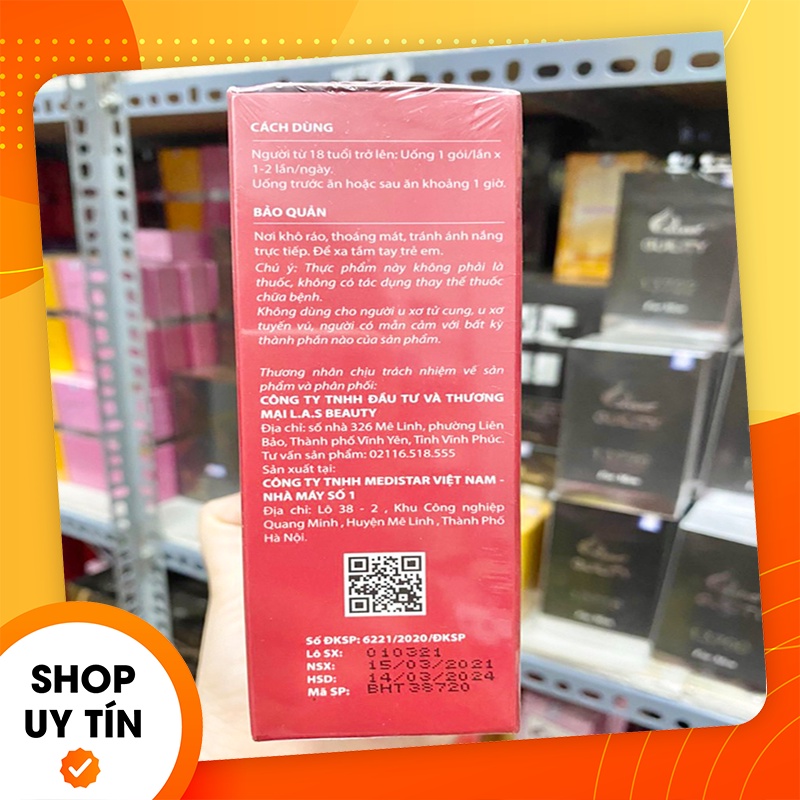 [Chính hãng] Bách hoa tiên Las Beauty - Cốm uống đẹp da - Bách hoa tiên bổ sung nội tiết tố - 8938524466366