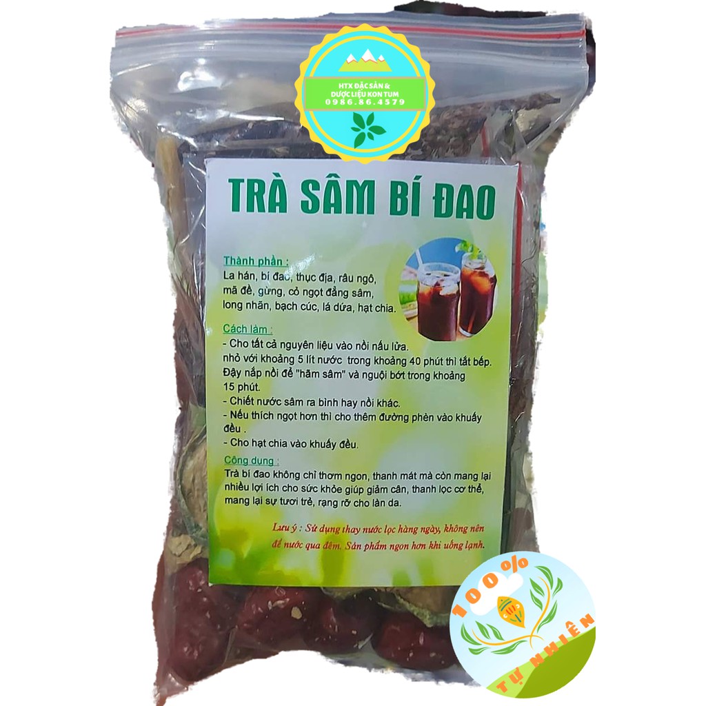 Trà sâm bí đao hạt chia nhà làm