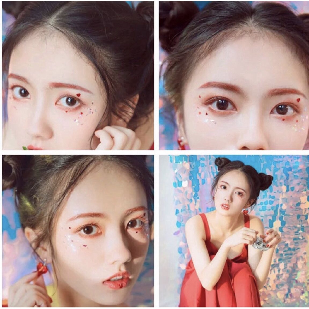 Bảng phấn sequin lấp lánh tạo hiệu ứng 3D dùng để trang điểm mắt/mặt