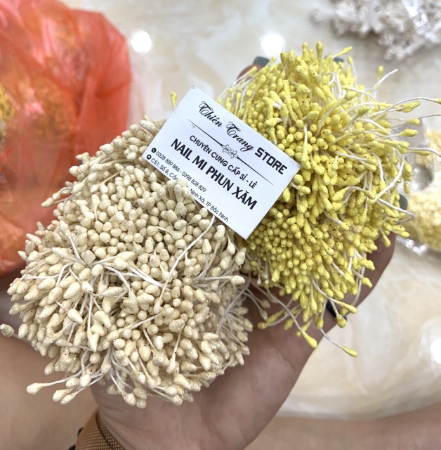 Nhị hoa làm hoa bột