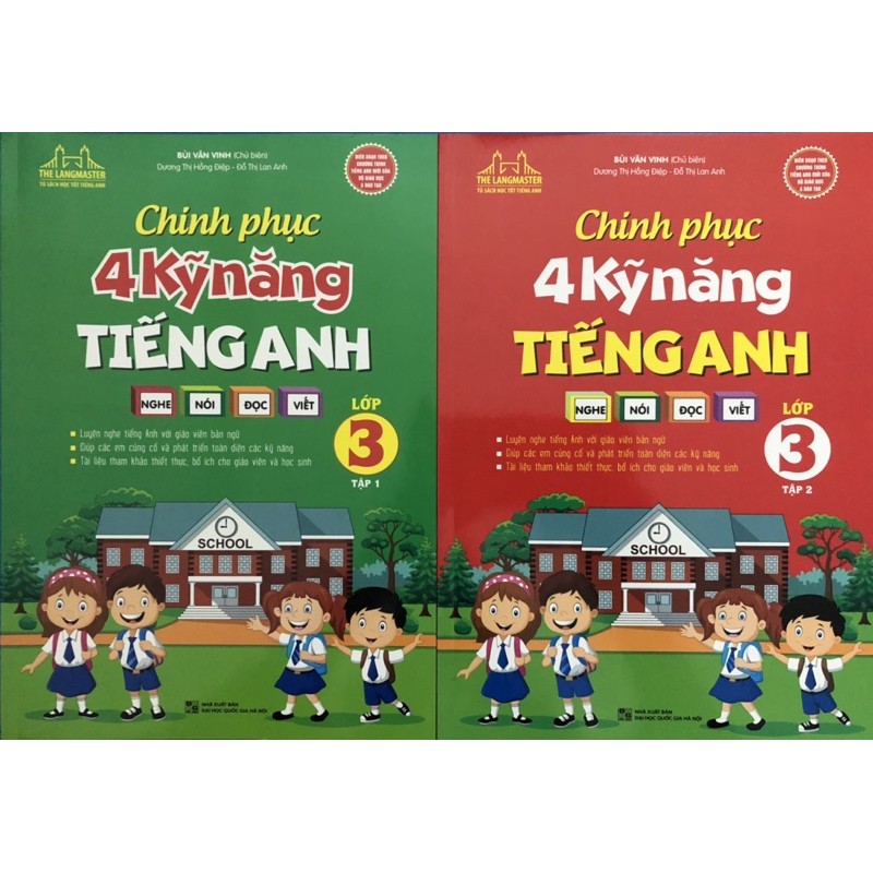 Sách - Chinh phục 4 kỹ năng tiếng anh Nghe - Nói - Đọc - Viết lớp 3 (2 tập)