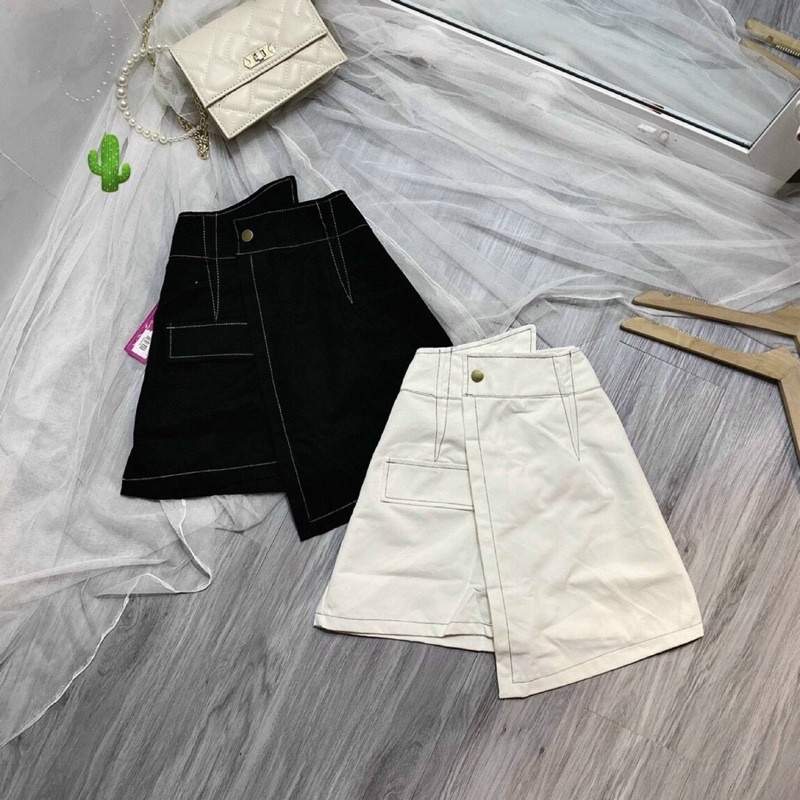Quần Giả Chân Váy Viền Chỉ Nổi Đắp Chéo ( KÈM ẢNH THẬT ) | BigBuy360 - bigbuy360.vn
