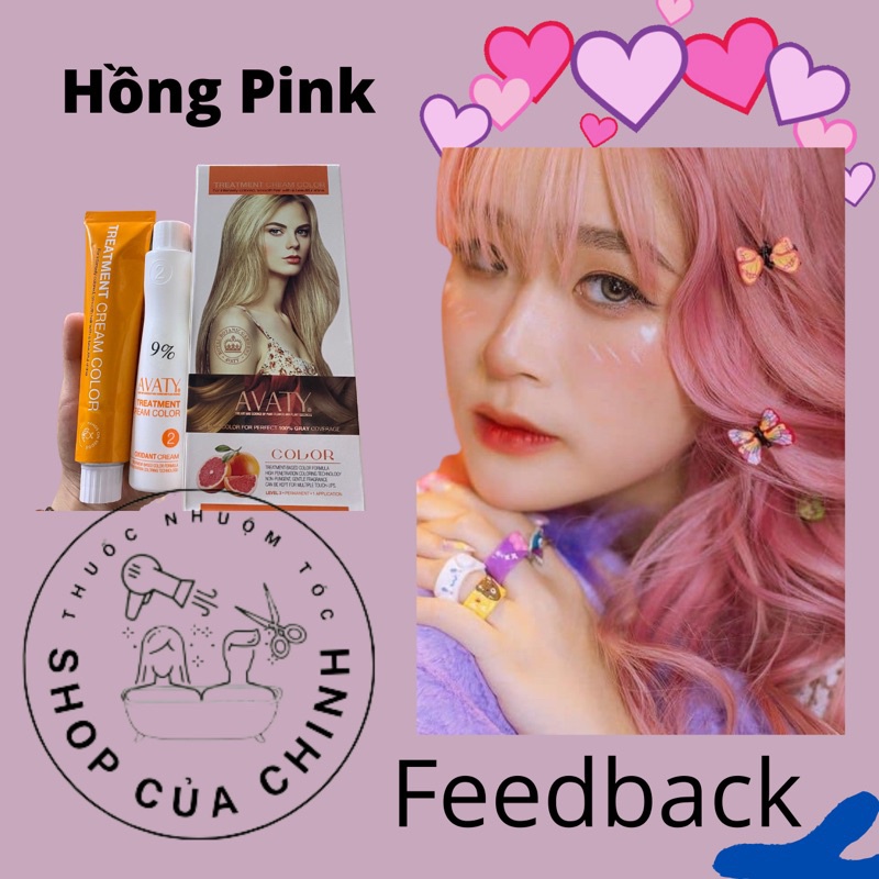 Thuốc nhuộm tóc HỒNG PINK tặng kèm OXY TRỢ NHUỘM