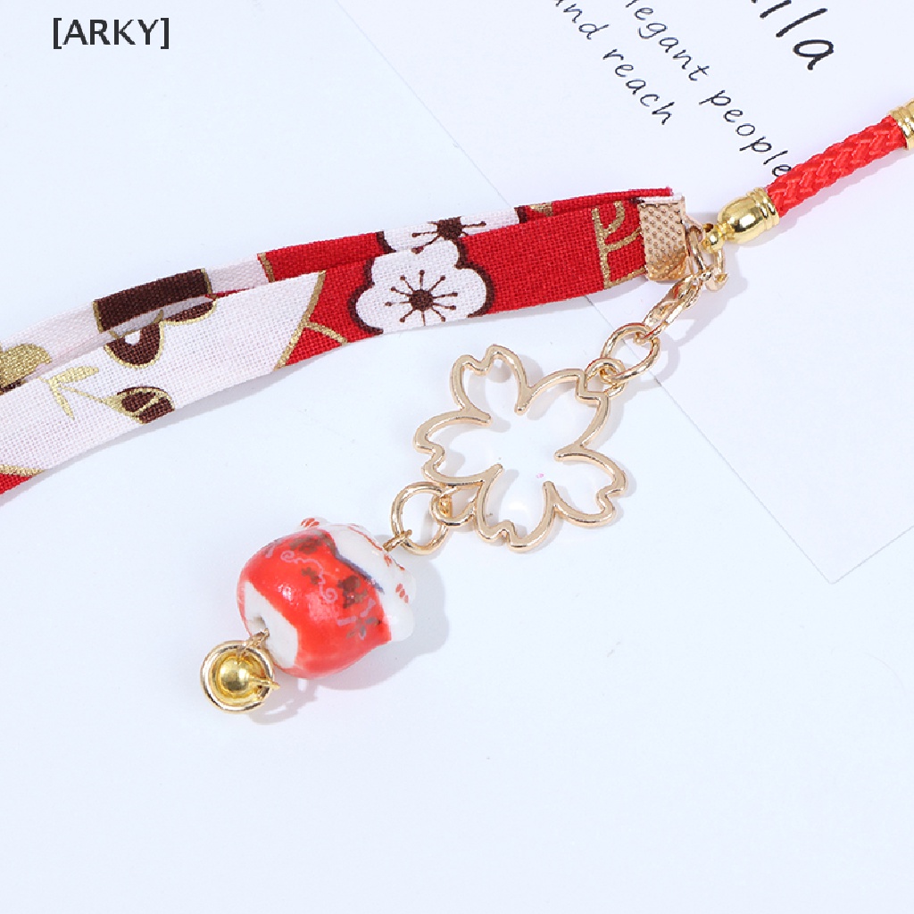 [ARKY] Dây Đeo Điện Thoại Hình Hoa Cúc / Mèo Có Chuông Trang Trí Quyến Rũ