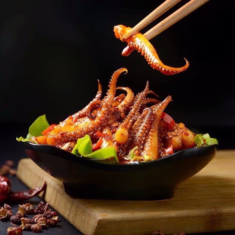 Râu mực xào cay Tứ Xuyên ăn liền 12g - Ăn vặt Tiểu Đồng