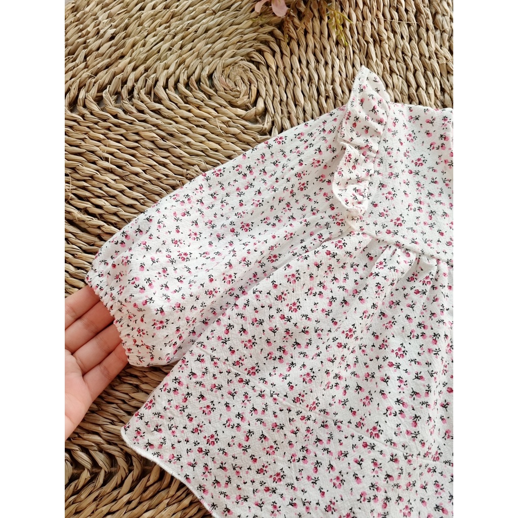 Bộ hoa nhí tay cánh tiên dễ thương cho bé❤️FREESHIP❤️Đồ bộ bé gái từ 3kg-18kg chất thô cara