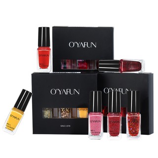 ✿O'YΛFUN✿ Chống Thấm Nước Bền Màu Không Độc Hại Bộ Sơn Móng （Ba chai / 5ml)