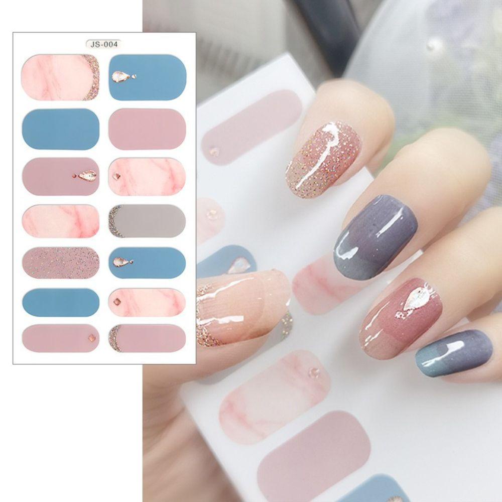 Miếng Dán Trang Trí Móng Tay Tự Dính Họa Tiết Chấm Bi Lấp Lánh DIY