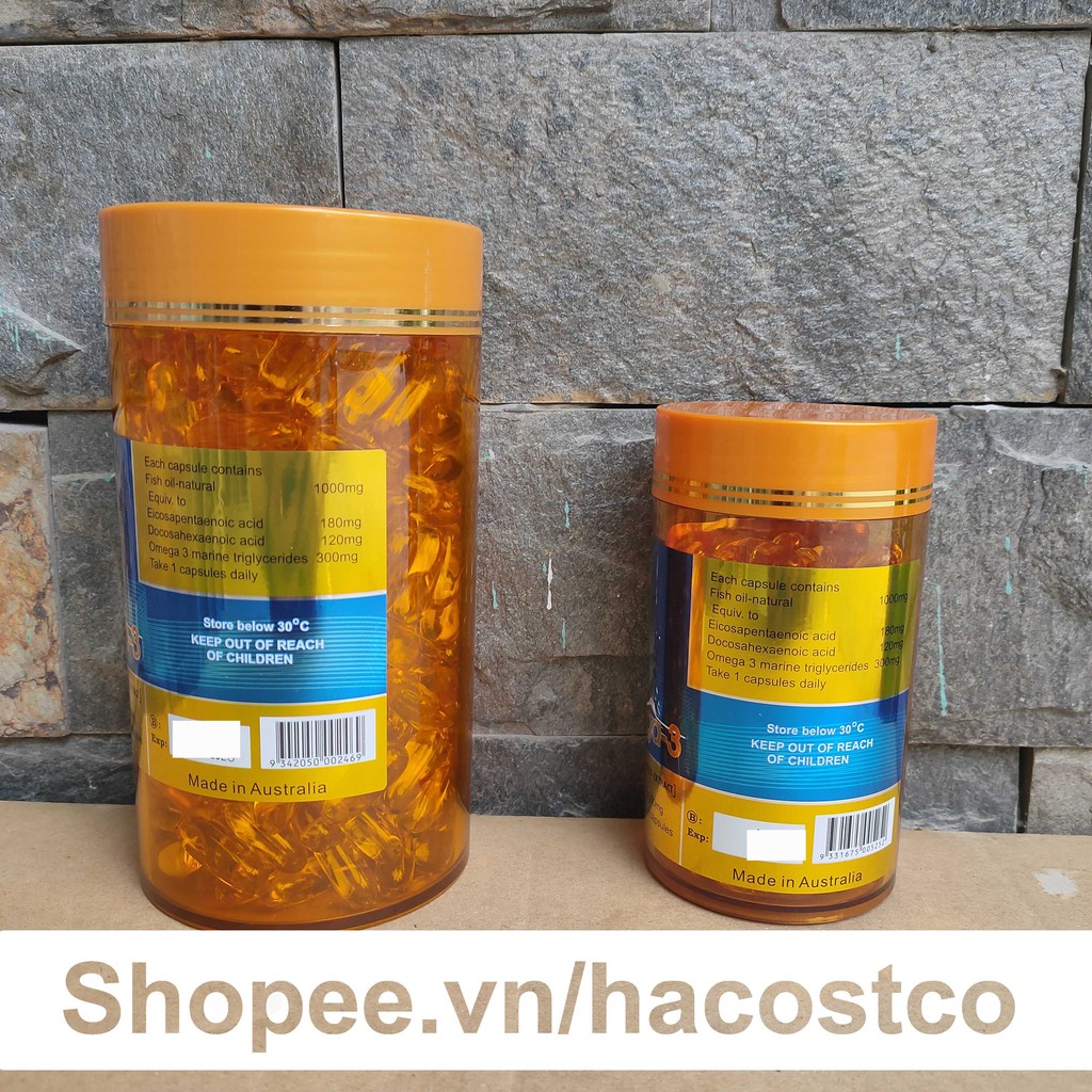 [Mã 66FMCGSALE hoàn 8% xu đơn 500K] Viên uống Costar Omega 3 Dầu Cá Fish Oil Úc 1000mg 100 viên, 365 viên Của Úc | BigBuy360 - bigbuy360.vn
