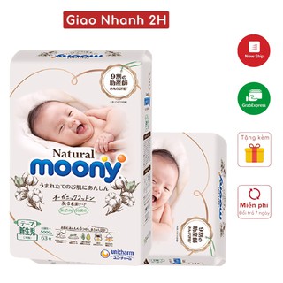 Bỉm MOONY NATURAL Nội Địa Nhật Dán/Quần đủ size NB63/S58/M48/L36/XL32