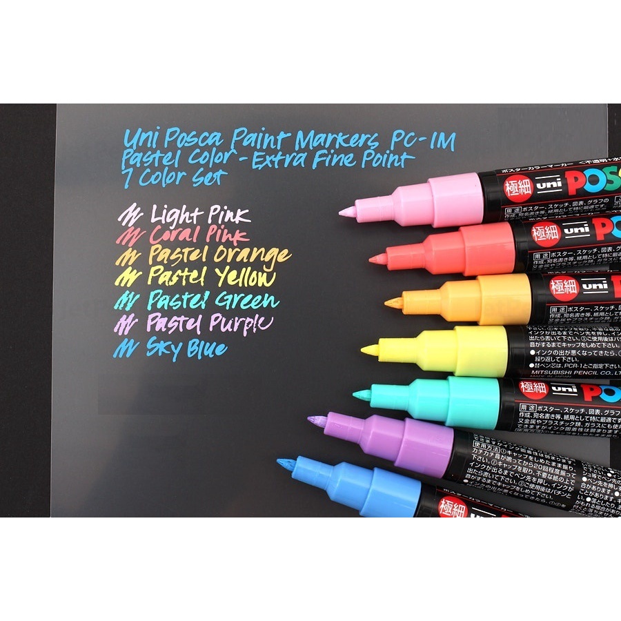 Set bút vẽ trên nhiều chất liệu Uni Posca Paint Marker