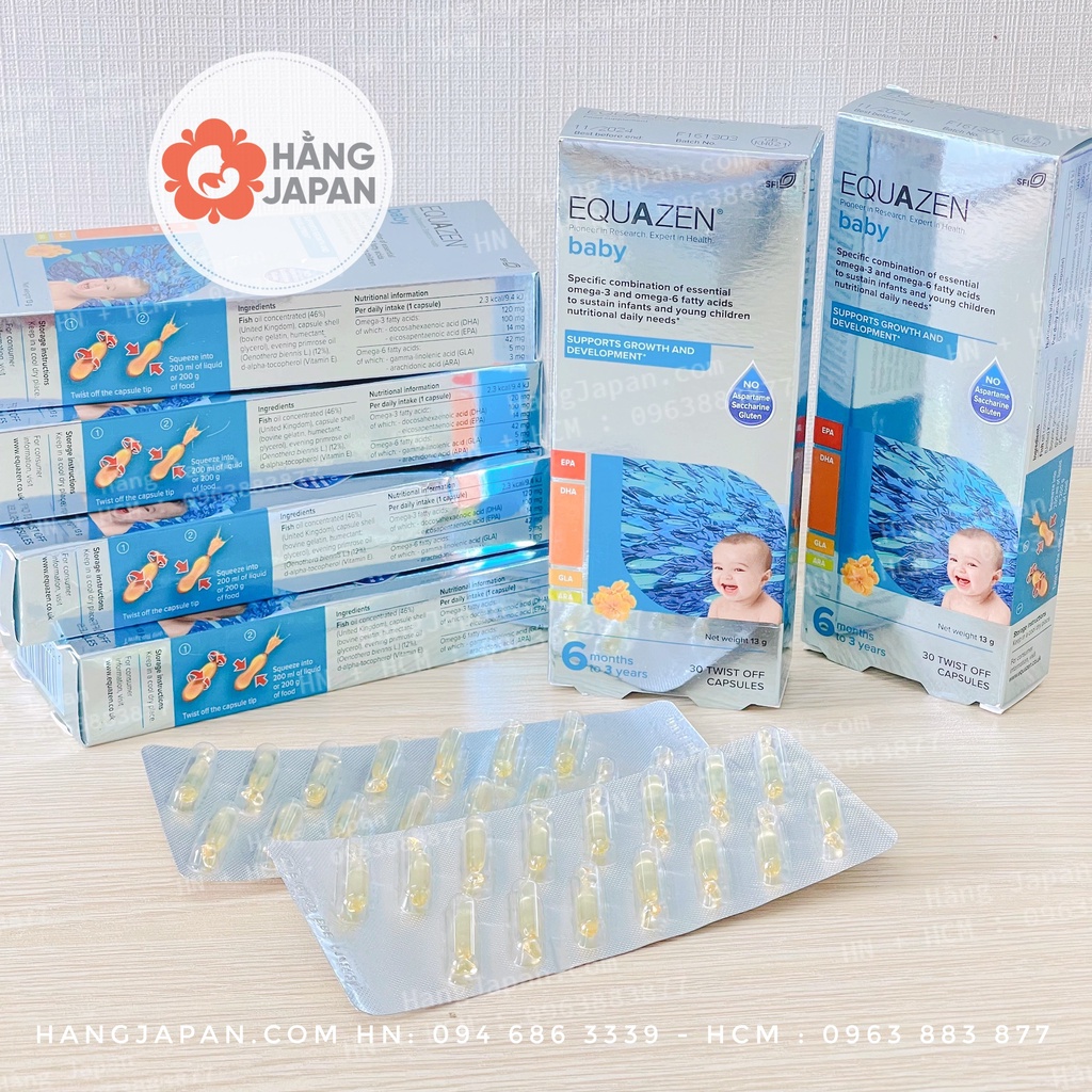 DHA Equazen tinh khiết bổ sung OMEGA 3 &amp; 6 cho bé từ 6 tháng - 3 tuổi