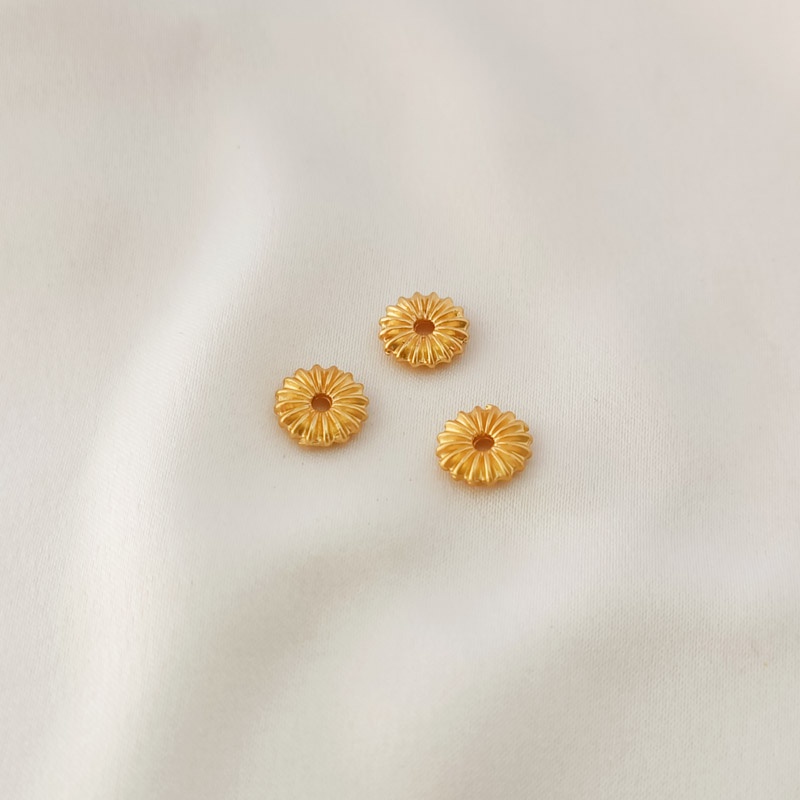 Bộ 10 Phụ Kiện Hình Bướm Màu Vàng Kim Mặt Nhám Dùng Làm Trang Sức DIY