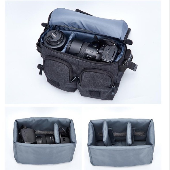 [Mã 154ELSALE2 giảm 7% đơn 300K] Túi máy ảnh Retro Cavas Bag ( 26x19x20cm )