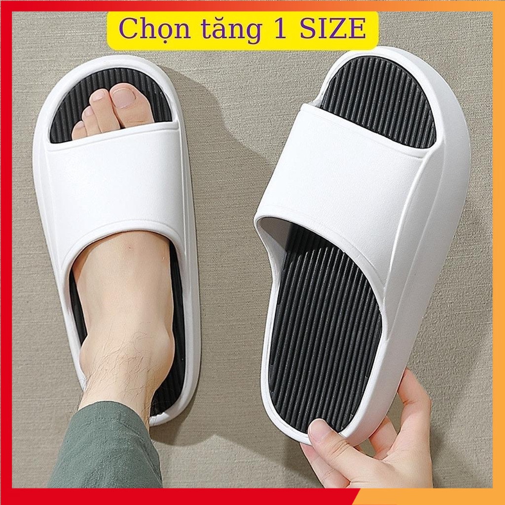 Dép quai ngang nam nữ đúc nguyên khối siêu nhẹ, chất eva siêu bền êm chân không thấm nước