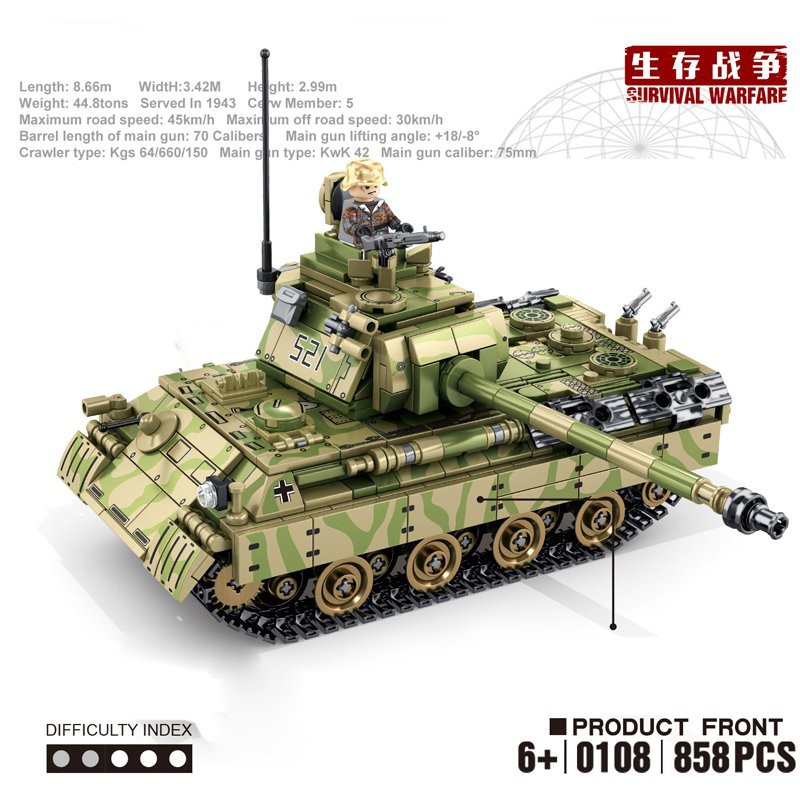 Lắp ráp xe tank panzerkampfwagenv panther 0108 Xe tăng Panther bộ binh