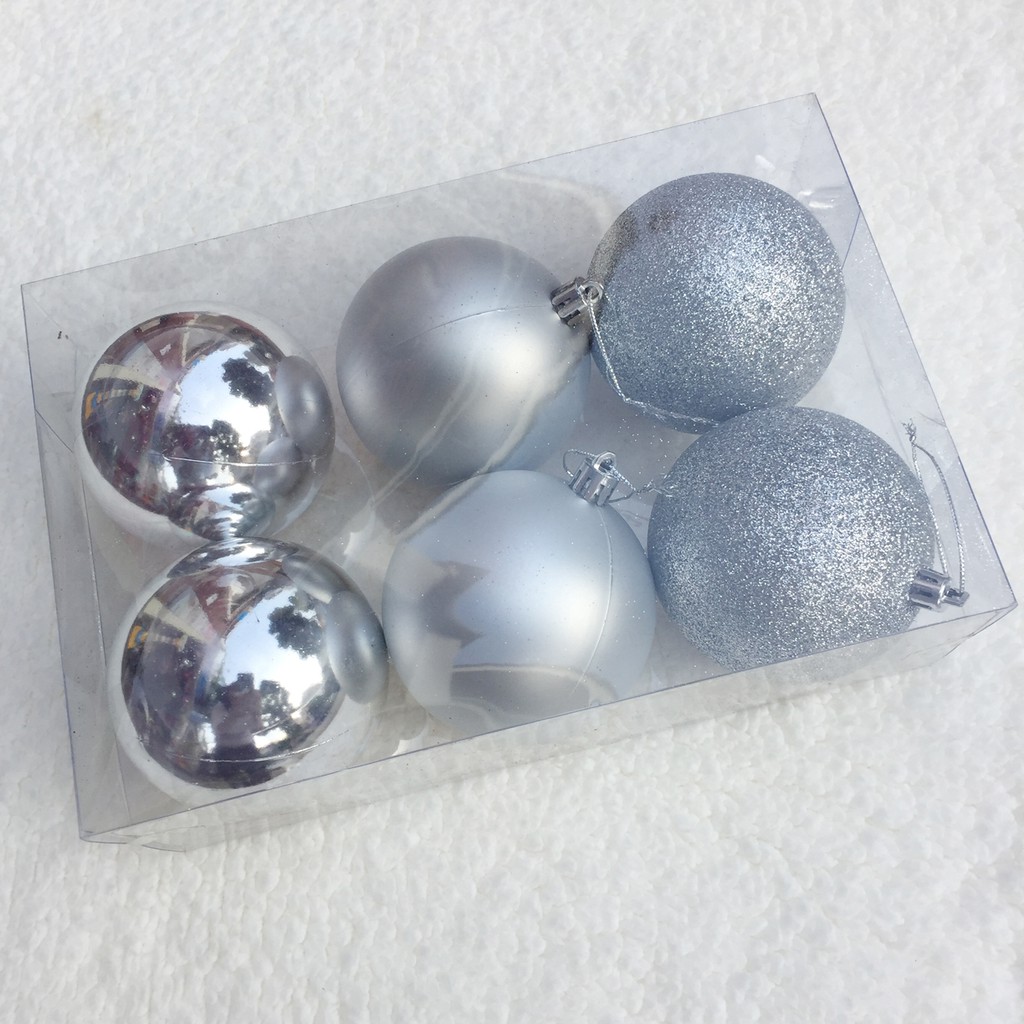 Combo 12 Quả Châu Trang Trí Noel 6 CM