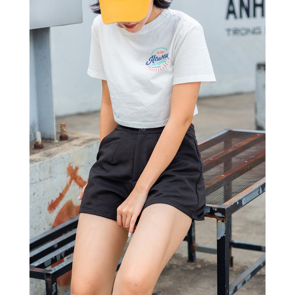 Áo thun Croptop In Hình - LEO's clothing AT21