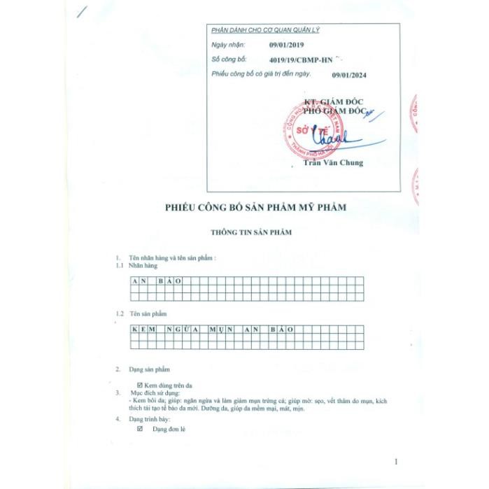 Kem ngừa mụn An Bảo 15g , chống thâm  giúp da mềm mại, mát, mịn | BigBuy360 - bigbuy360.vn