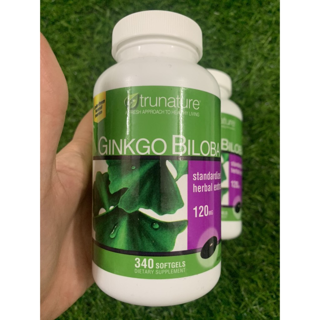 hộp đựng 340 viên Bổ Não Trunature Ginkgo Biloba 120mg của Mỹ