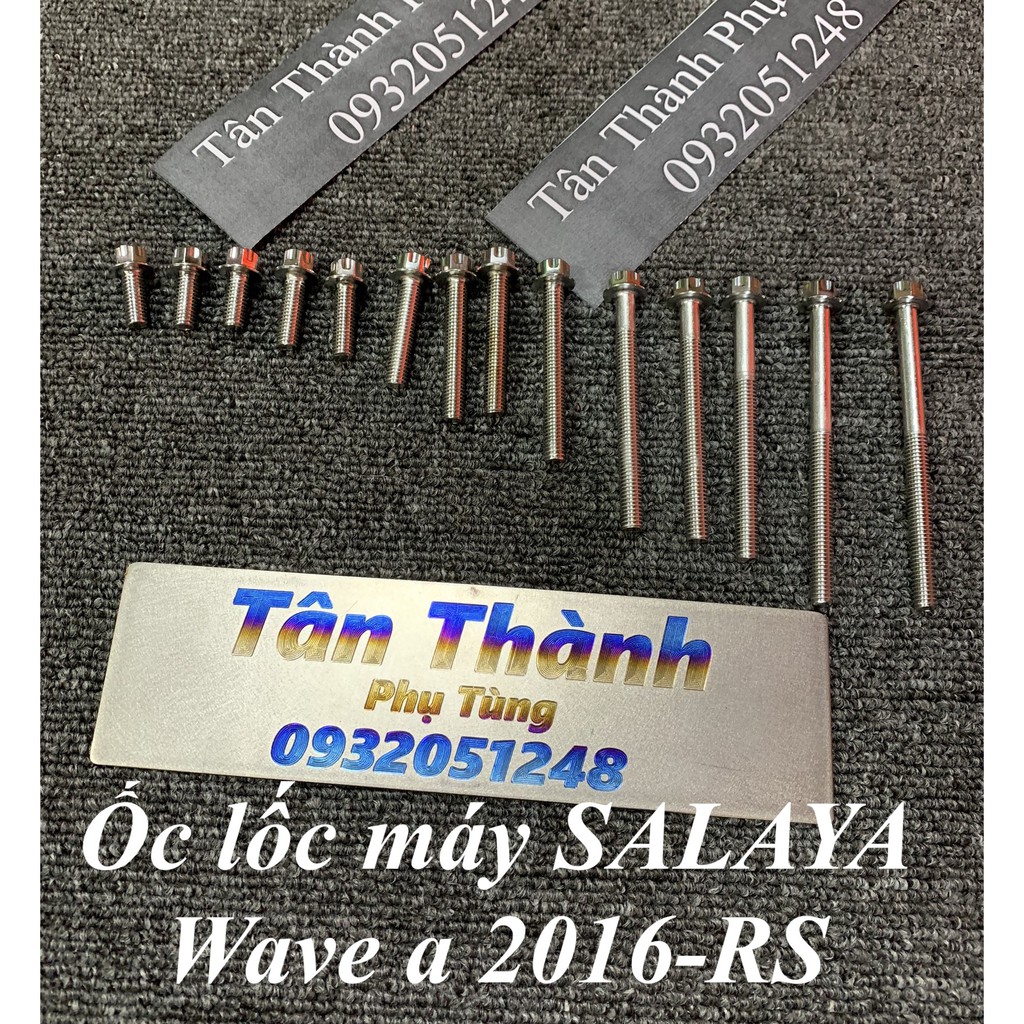 Bộ ốc lốc máy SALAYA Wave a 2016, RS, Wave a 100 - 14 con - Tân Thành Phụ Kiện