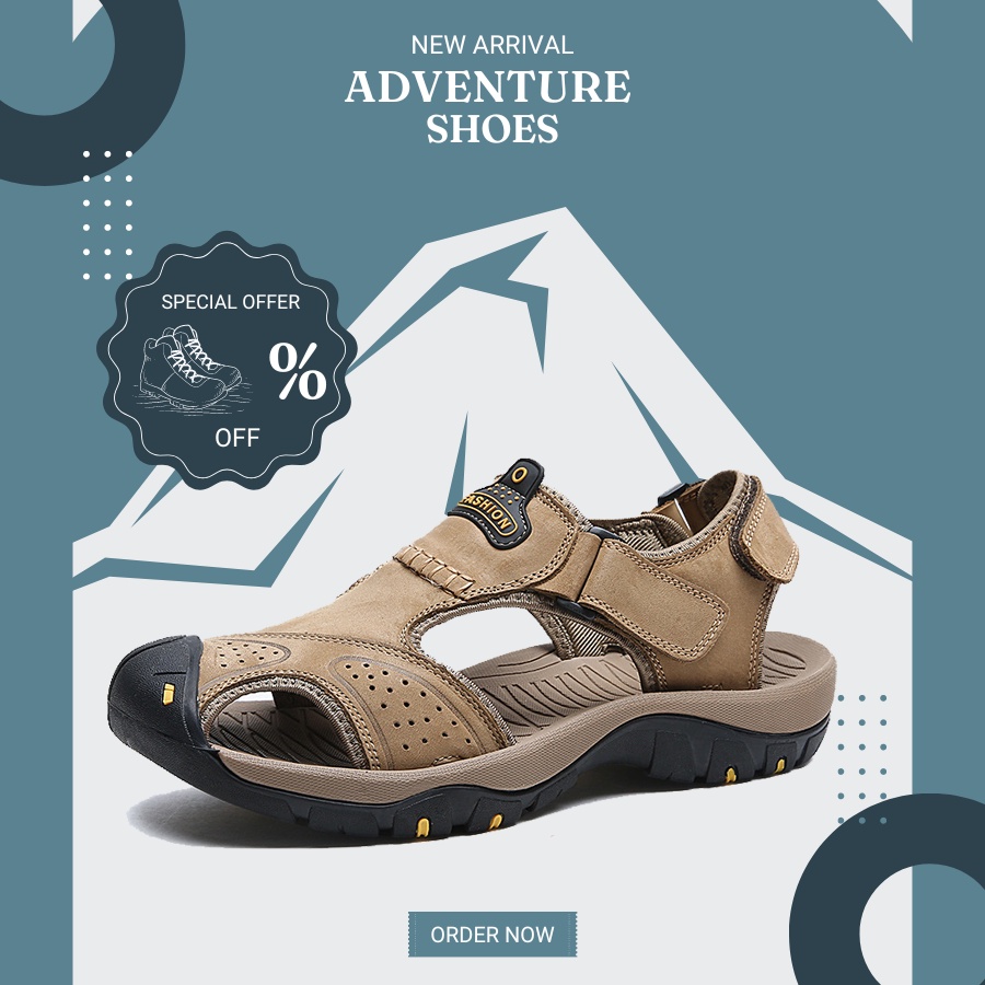 SANDALS LEO NÚI, DÃ NGOẠI CHÍNH HÃNG [ KÈM HỘP ]