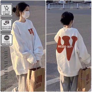 Áo swt Sezo form thụng tay bồng - Áo thun dáng rộng mang phong cách hàn quôc