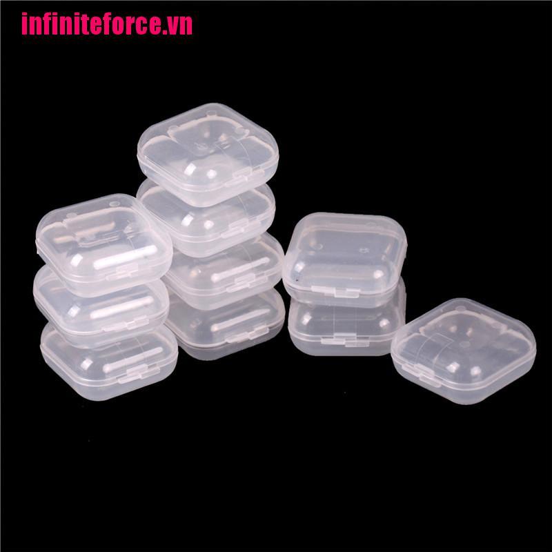 Set 5 / 10 Hộp Nhựa Mini Trong Suốt Đựng Đồ Tiện Dụng