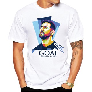 Áo thun thể thao in hình Messi - Form rộng Màu trắng F2194