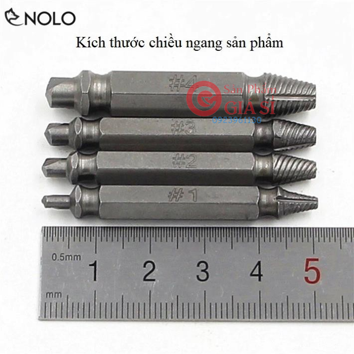 Bộ 4 Mũi Khoan Speed Out Tháo Bỏ Ốc Vít, Bu Lông Chất Liệu Hợp Kim Thép Dùng Cho Máy Khoan ❤️freeship❤️