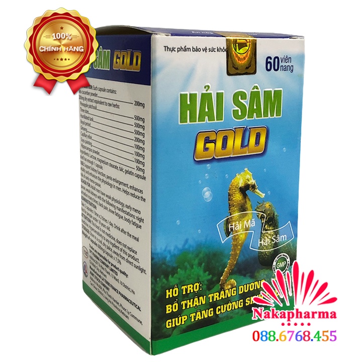 Hải Sâm Gold  – Giúp tăng khả năng sinh lý, ngừa thận yếu thận hư, giảm tiểu đêm, đau lưng mỏi gối