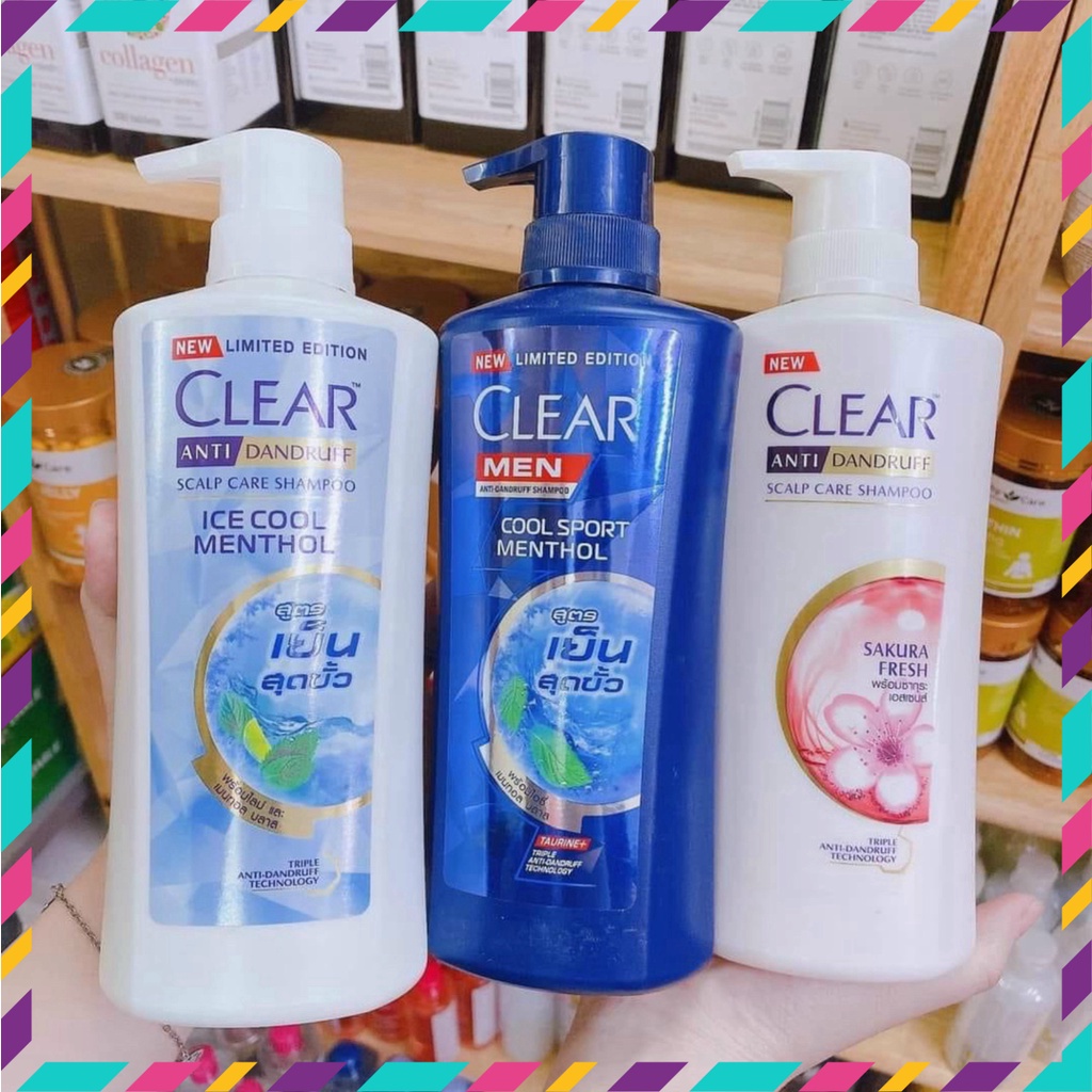 Dầu Gội Xóa Gàu Mát Lạnh Clear Thái Lan