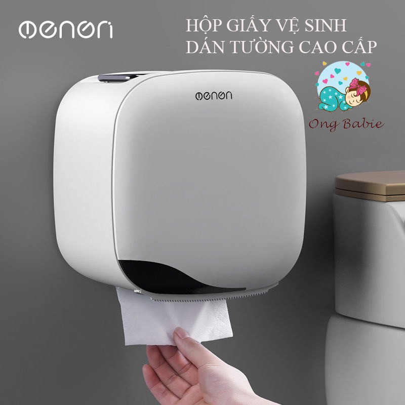 Hộp Đựng Giấy Vệ Sinh Dán Tường Chính Hãng Oenon, Hộp Đựng Giấy Đa Năng Có Thêm Ngăn Để Đồ Tiện Lợi - OENON