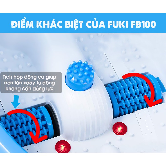 Bồn ngâm chân Nhật Bản FUKI FB100 (thế hệ mới con lăn xoay tự động)