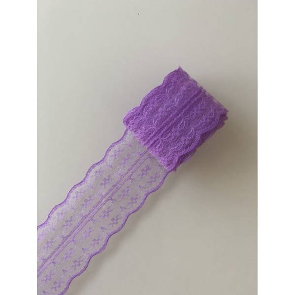 Cuộn 5 mét - Ruy băng ren mỏng size 45mm, phụ kiện handmade, phụ kiện diy