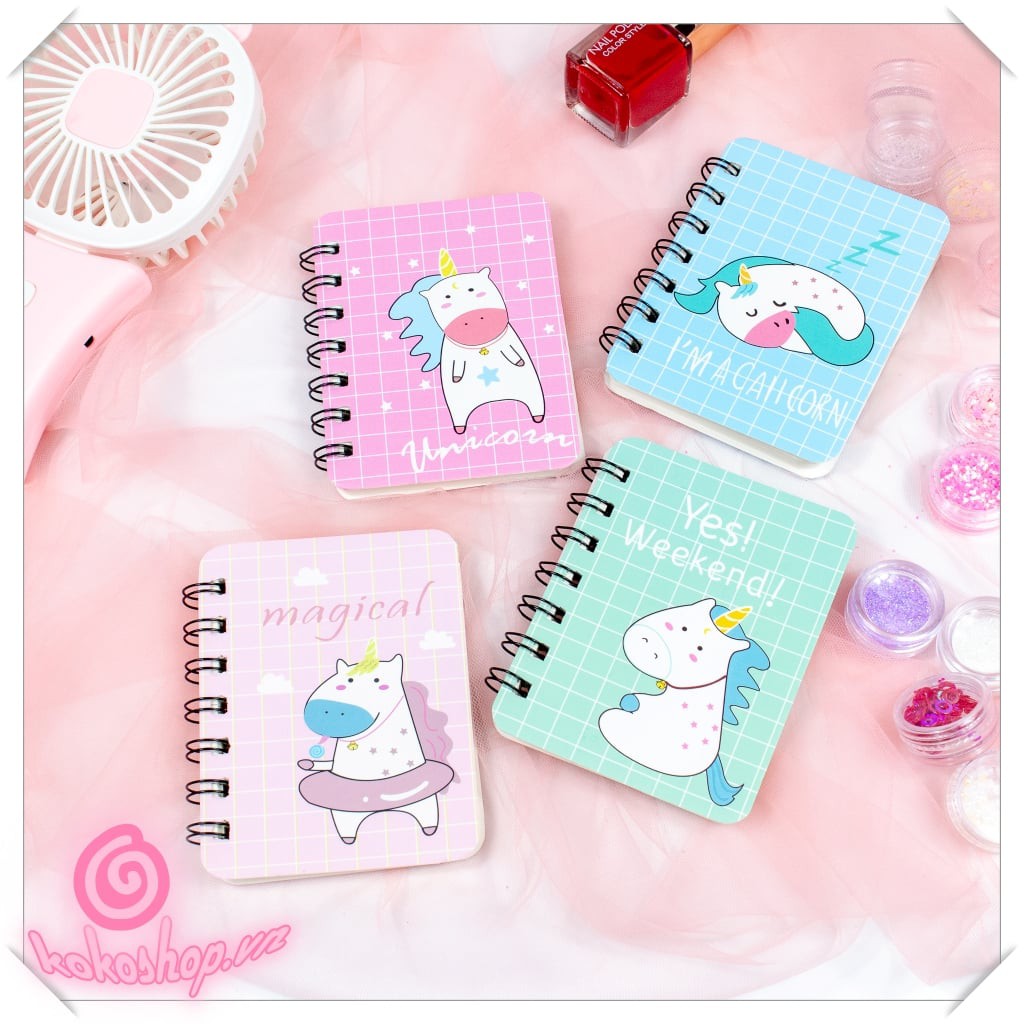 Sổ loxo mini gấu Ulzzang mix