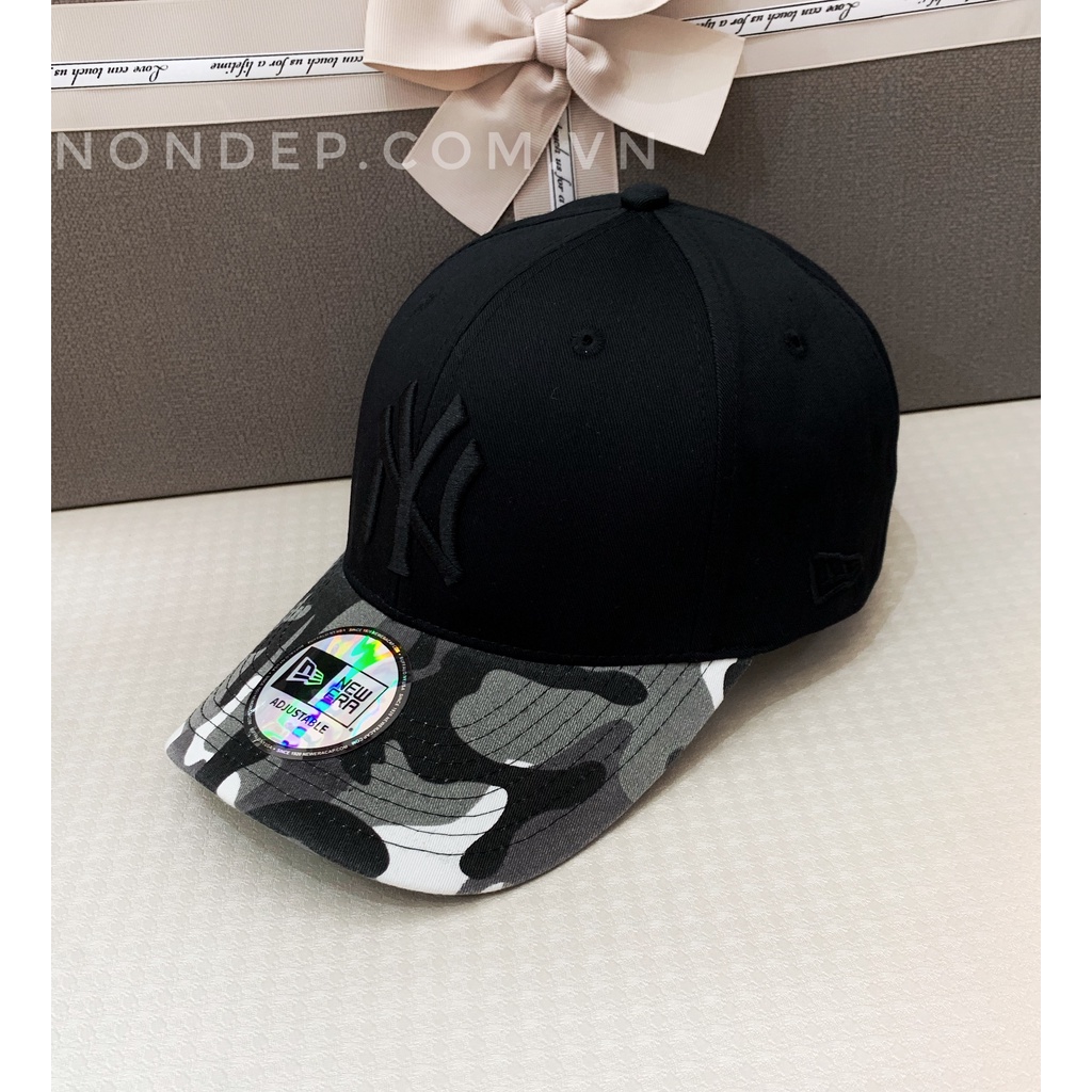 Nón kết, mũ lưỡi trai nam nữ NY MLB phối lính vải đẹp thời trang cá tính chuẩn phong cách