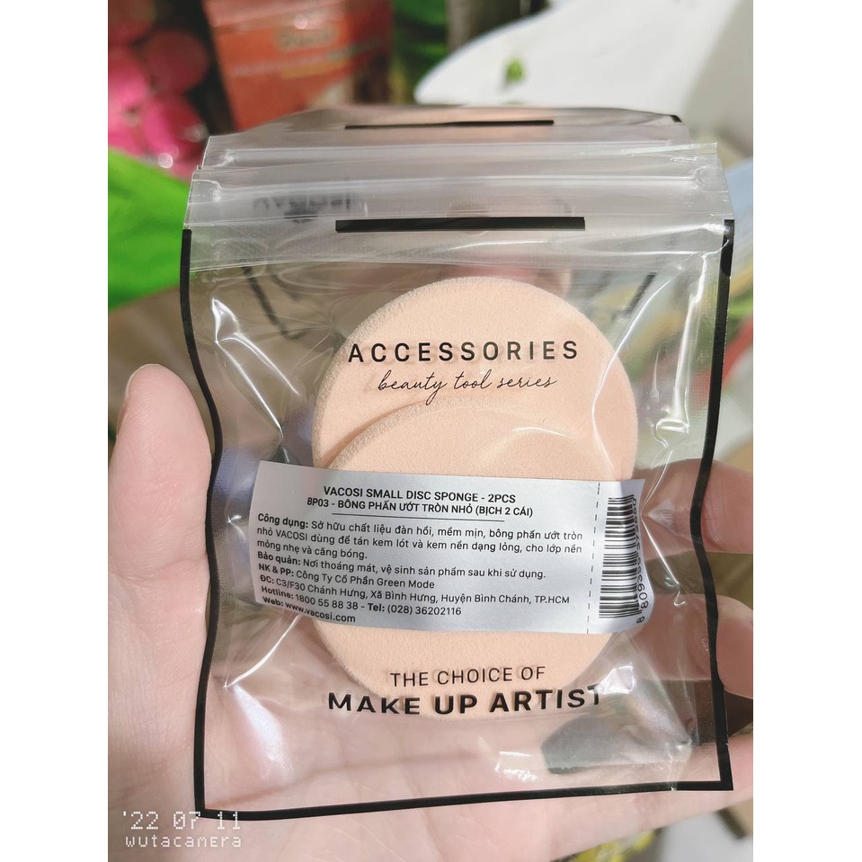 bông phấn ướt  vacosi 2 miếng