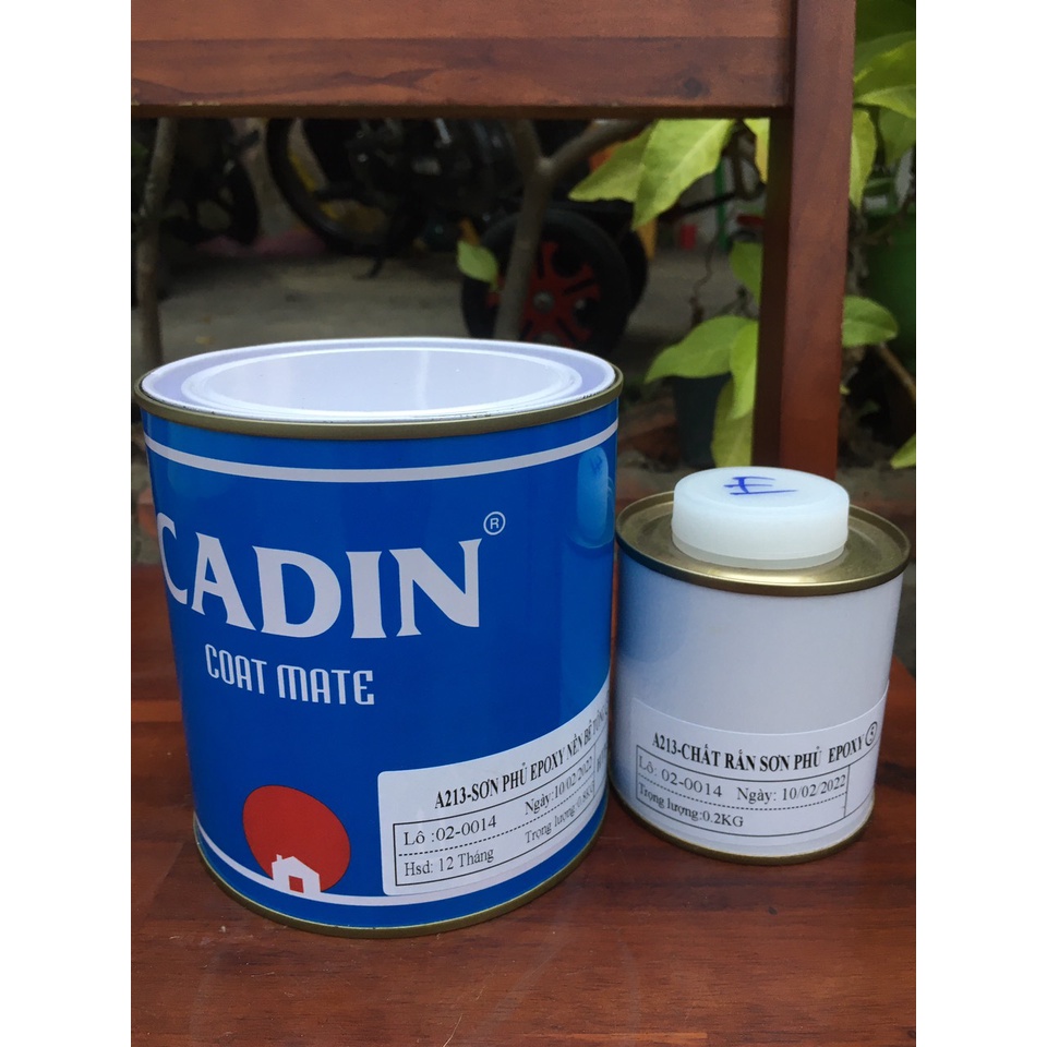Cadin - Combo 3 bộ 1kg - Sơn epoxy hai thành phần cho nền nhà xưởng - Nhiều màu