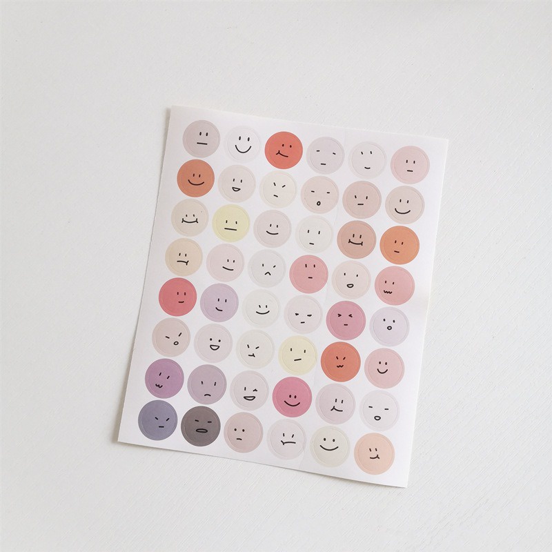 Nhãn dán Sticker hình mặt cười dễ thương để trang trí bảng kế hoạch sổ tay trường học đa dụng