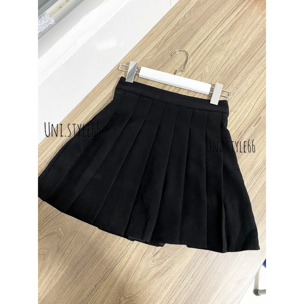 Chân Váy Đen Dáng Xòe Tennis Thương Hiệu BACA Phong Cách Ulzzang US302 | BigBuy360 - bigbuy360.vn