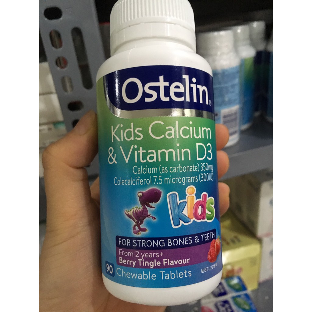 Vitamin D và Calcium Ostelin Kids 90v cho bé từ 2-13 tuổi của Úc