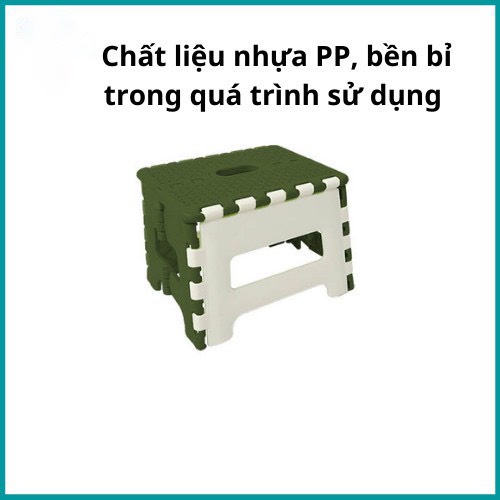 Ghế gấp gọn nhựa song long Chất liệu nhựa PP, bền bỉ