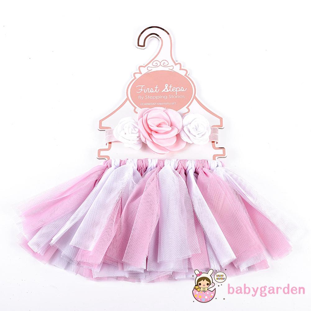 Set Chân Váy Tutu+Băng Đô Cài Tóc Cho Bé Gái Sơ Sinh