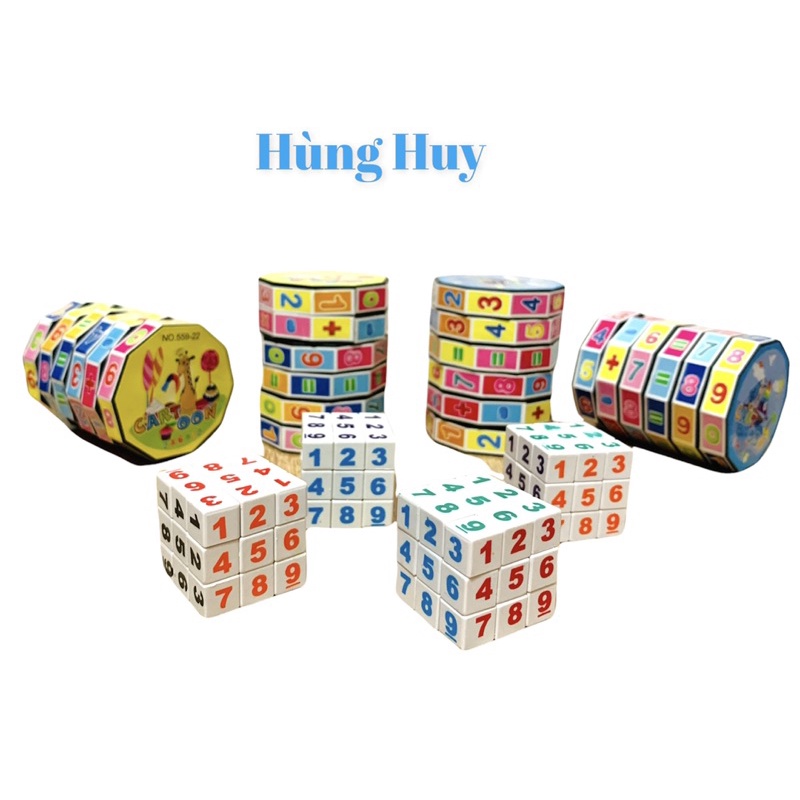 Rubik toán học- rubic số màu sắc giúp bé làm quen với toán số, phép tính cộng trừ nhân chia