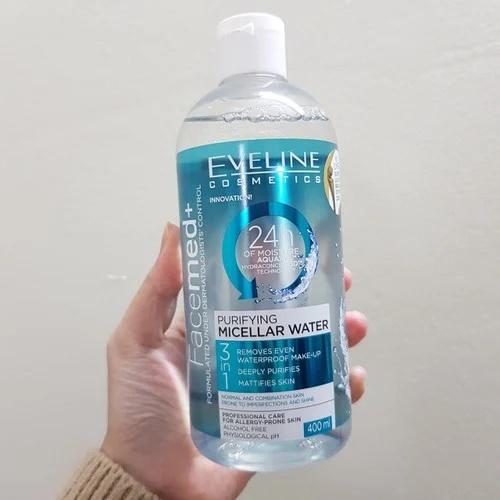Nước Tẩy Trang Sạch Sâu Cho Da Hỗn Hợp Da Dầu EVELINE Purifying Micellar Water 400ml - Có Tem Phụ
