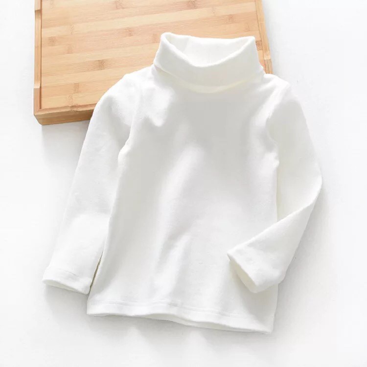 Áo cotton cổ lọ cho bé trai/ bé gái | BigBuy360 - bigbuy360.vn