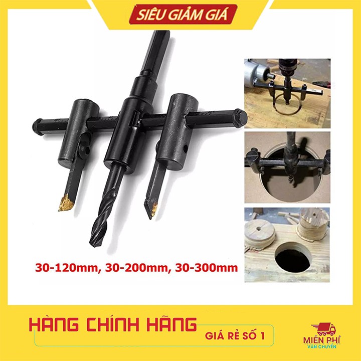 Mũi khoan khoét gỗ thạch cao lỗ tròn 30-120mm 30-200mm 30-300mm điều chỉnh linh hoạt thông minh